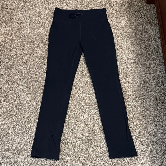 Lululemon Black Straight-Leg Pants SZ 8 - Picture 1 of 8